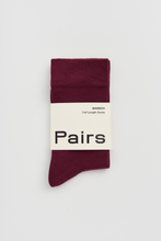 Load image into Gallery viewer, Dark Plum Bamboo Socks: Large (UK 9-13)
