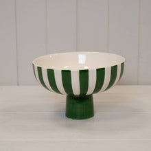 Load image into Gallery viewer, Painted Striped Ceramic Bowl: Blue
