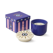 Load image into Gallery viewer, Charmed Glass Candle Evil Eye  - Incense &amp; Smoke
