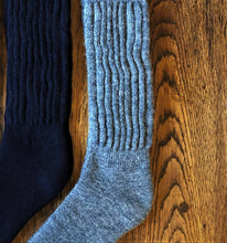 Load image into Gallery viewer, Alpaca Ribbed Socks Larger size: Charcoal grey / US 8-12 / UK 7-10 / EU 40-44
