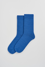 Load image into Gallery viewer, Strong Blue Merino Socks: Strong Blue / Small (UK 4-7)
