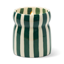 Load image into Gallery viewer, Cabana 6.5oz/184g Teal Striped Ceramic Candle - Isla Fresa
