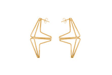 Load image into Gallery viewer, Double Festival Earrings  Gold Plated Sterling Silver
