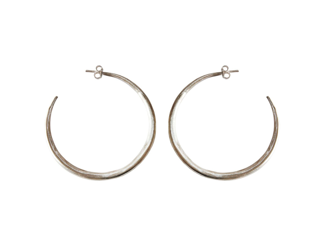 Large Sterling Silver Chenier Earrings