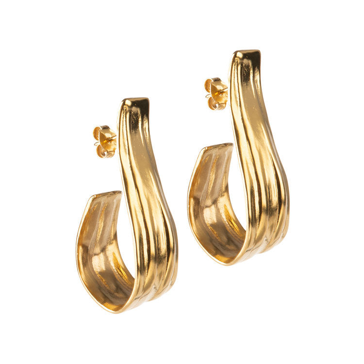 Freya Gold Plated Bronze Statement Earrings