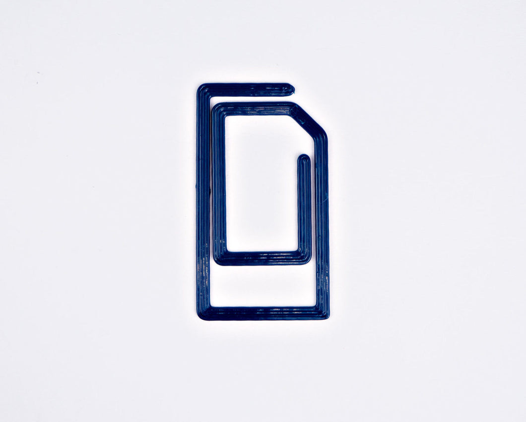 Giant Logo Paperclip Bookmark Blue
