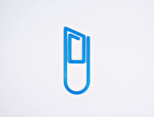 Load image into Gallery viewer, Giant Modern Paperclip Bookmark Light Blue
