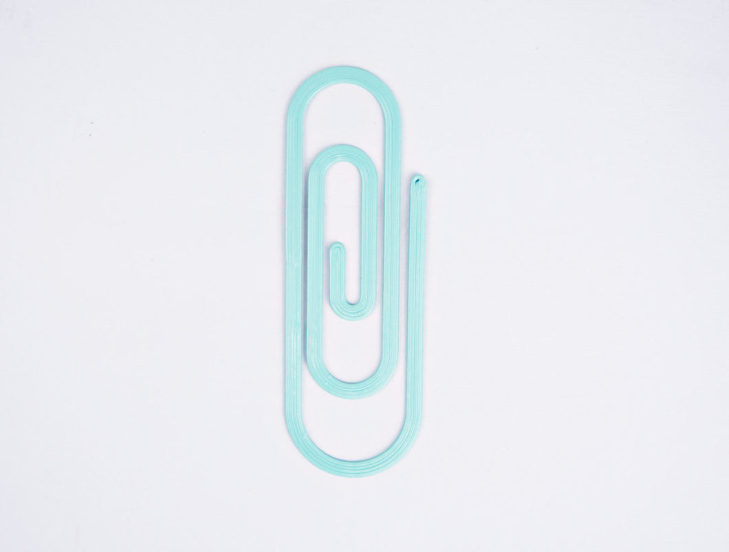 Giant Paperclip Bookmark Green