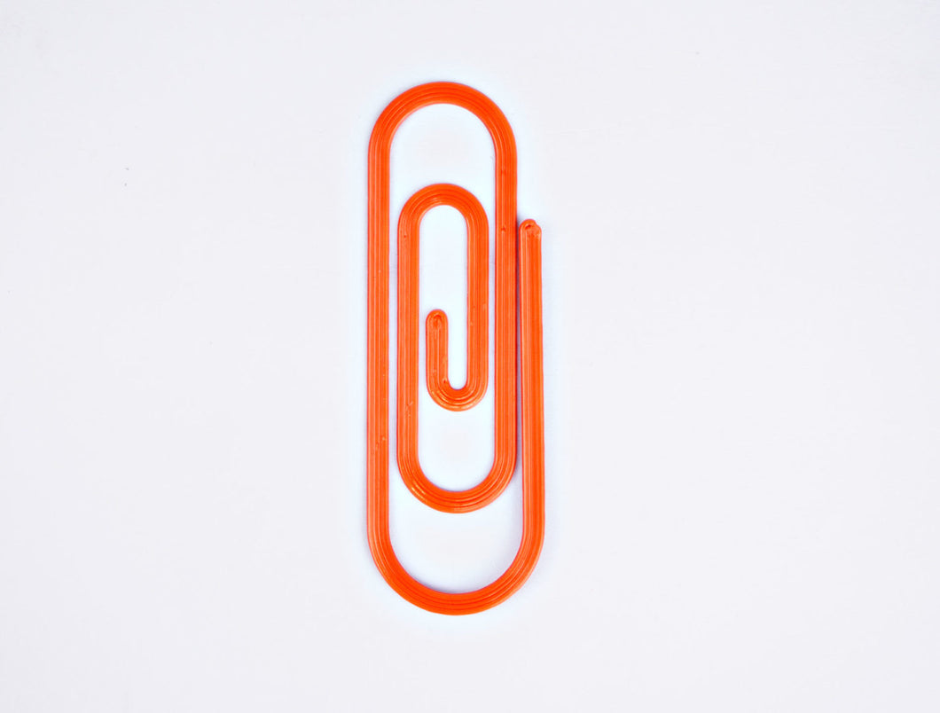 Giant Paperclip Bookmark Orange